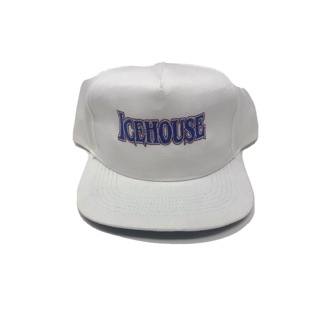 Vintage Icehouse Beer Hat White Snap Back Cap One Size